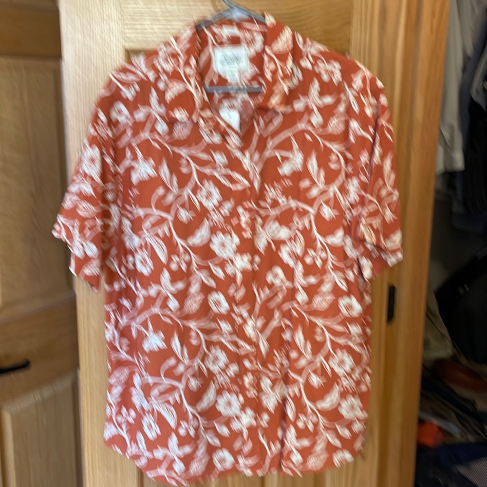 Bixby Nomad floral print button-down short-sleeved shirt